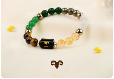 Dhan Yog Bracelet with Aries Zodiac Charm