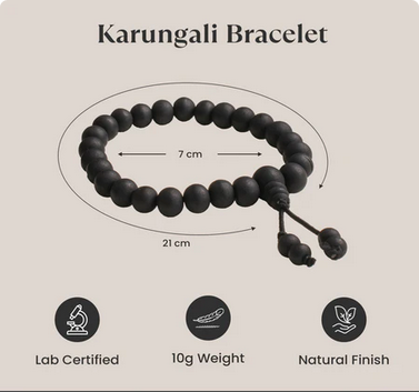 Karungali Malai Bracelet 8mm ( Govt. Certified)