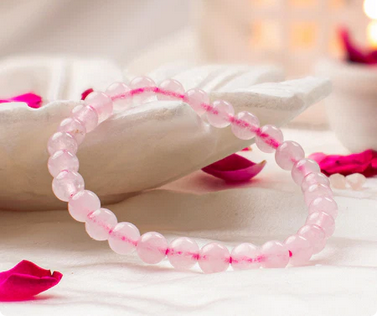Rose Quartz Bracelet (Women - 6mm Beads)