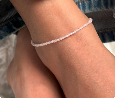 Rose Quartz Anklet