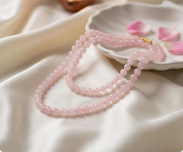 Rose Quartz Mala - 8mm || 108 Beads