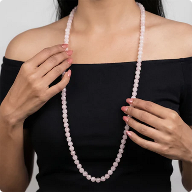 Rose Quartz Mala - 8mm || 108 Beads