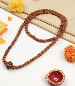 1 Mukhi (Under-Developed) Rudraksha Bead in 5 Mukhi Rudraksha Mala