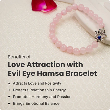 Love Attraction with Evil Eye Hamsa Bracelet
