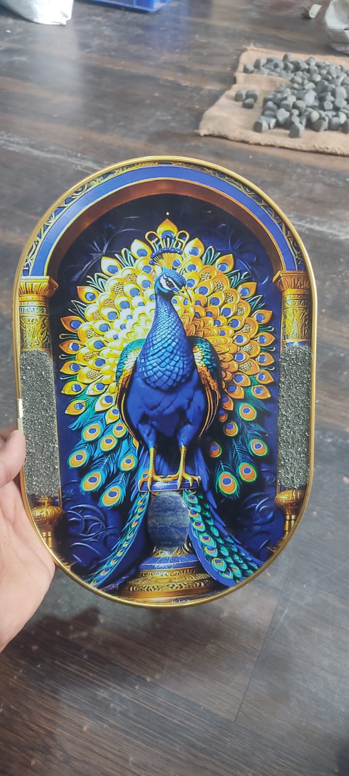 Peacock Money Pyrite Frame