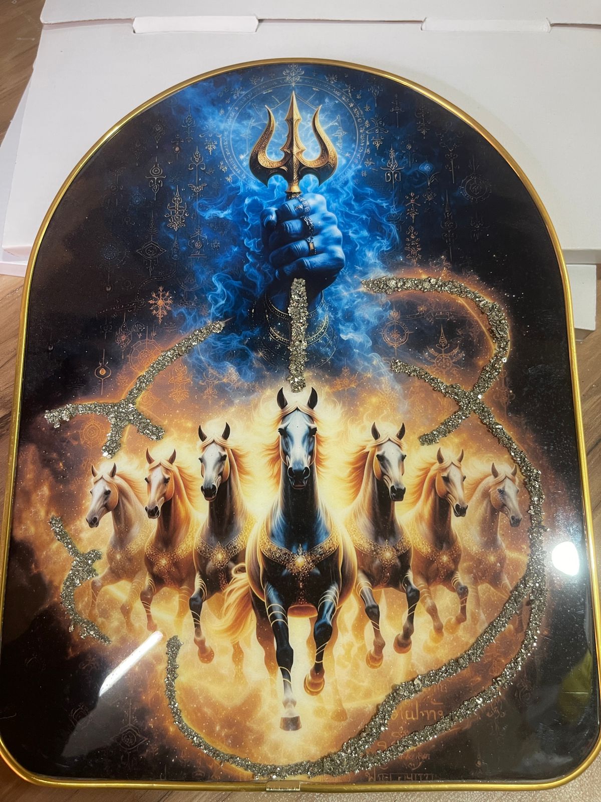 7 Horse Money Magnet Frame