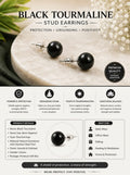 Black Tourmaline Stud Earings